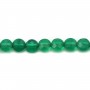 Green agate flat round faceted 2mm x 40cm