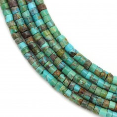 Turquoise, in the shape of a washer Heishi, 2*3mm x 40cm