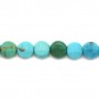 Natural turquoise, in faceted round and flat shape, 4mm x 10pcs