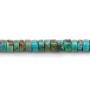 Turquoise, en forme de rondelle, 2x4mm x 39cm