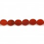 Ágata roja ovalada 10x12mm x 5pcs