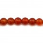 Agate rouge ronde 4mm x 40cm
