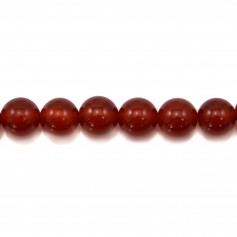 Round red agate 10mm x 6pcs