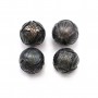 Perle de culture de Tahiti, sculptée ronde, 13-14mm x 1pc