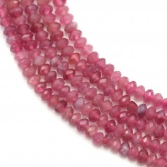 Pink Tourmaline Faceted roundel 2x3mm x 40cm 