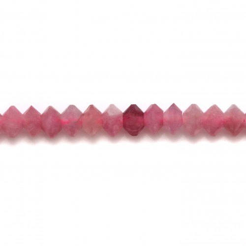 Pink tourmaline, faceted abacus roundel, 2x3mm x 39cm