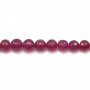 Round Red ruby faceted 4-6mm x 40cm