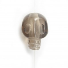 Smoky quartz skull 12mm x 40cm（10pcs）