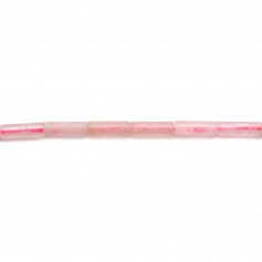 Pink quartz tube 4x13mm x 8 pcs.