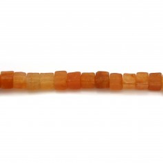 Avventurina, arancione, quadrata, 4 mm x 40 cm