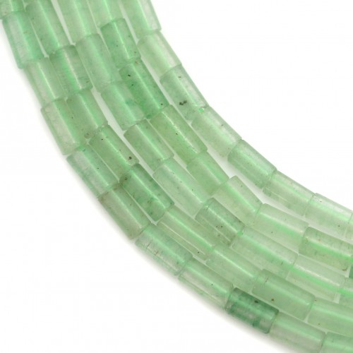 Aventurine green color, in shape of tube, 2x4mm x 40cm