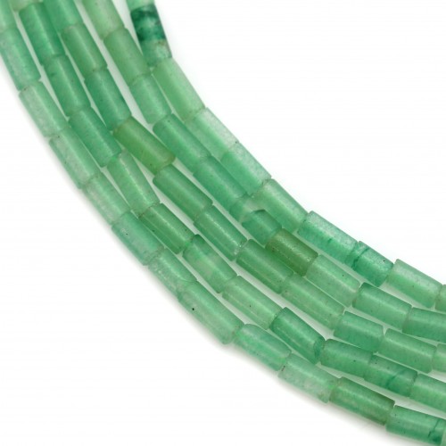 Aventurine green color, in shape of tube, 2x4mm x 40cm