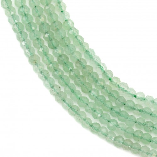 Aventurine green, in the shape of a faceted washer, 2 * 3mm x 39cm