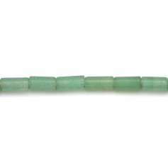 Aventurina verde, en forma de tubo, tamaño 4x8mm x 10pcs