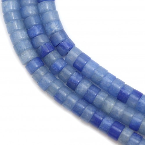 Aventurina, azul, Heishi roundel, 2x4mm x 39cm