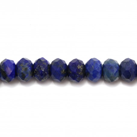 Lapis lazuli rondelle facette 5x7mm x 40cm