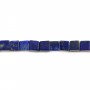Lapis Lazuli cubes on thread 6.5mm x 40cm