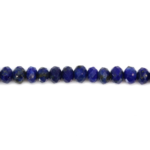 Lapis lazuli rondelle facette 2x3mm x 10pcs