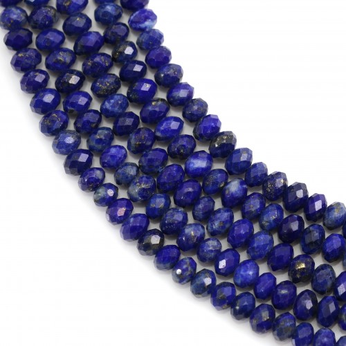 Lapis lazuli faceted rondelle 3.5-4mm x 35cm 