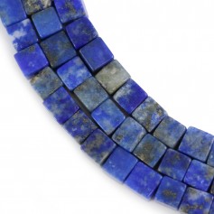 Lapis lazuli cube 4mm x 40cm