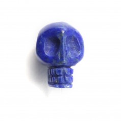 Lapis-lazuli tête de mort 10 mm x 1pc