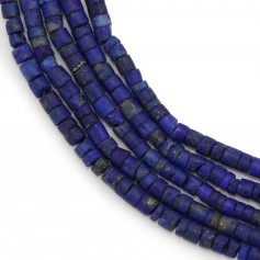 Lapis lazuli blue, tube shape, 2x2mm x 38cm