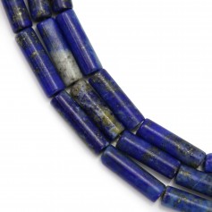Lapis lazuli en forme de tube 4x13mm x 39cm