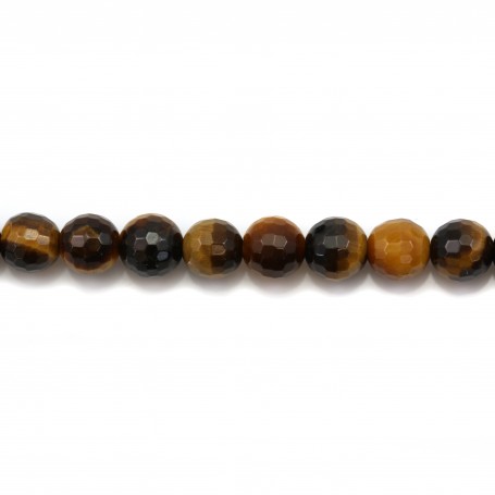 Tiger Eye Faceted Round 6mm X10 pcs