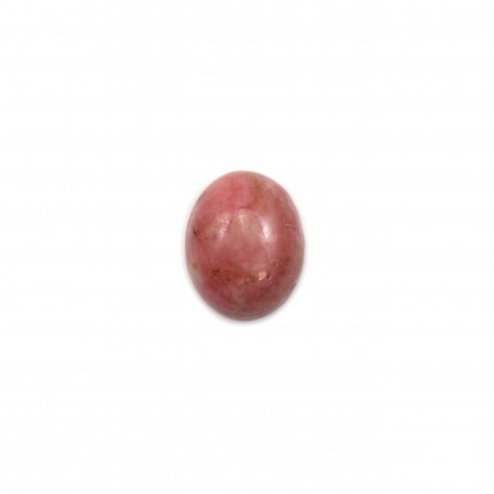 Pink rhodonite cabochon, in oval shape, in size of 8 * 10mm x 4pcs