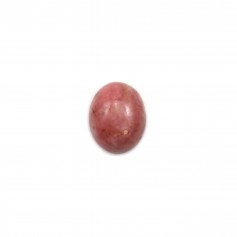 Ovaler rosa Rhodonit-Cabochon 8x10mm x 2pcs