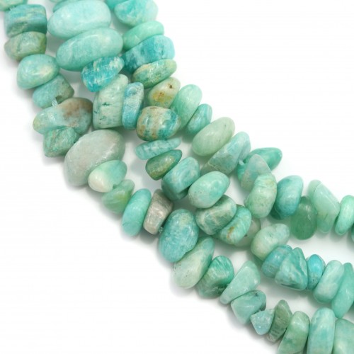 Amazonite in forms chips x 80cm
