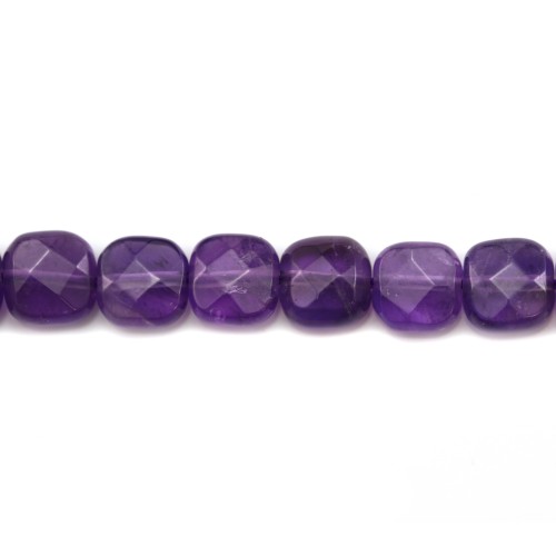 Amethyste faceted square 6mm x 40cm
