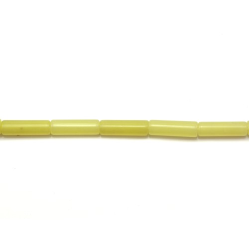 Tubo de jade limón 4x13mm x 10pcs