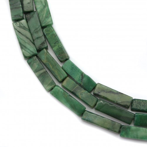 Rectángulo de jade africano 4x13mm x 39cm