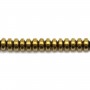 Hematite golden rondelle 2.2x4.6mm x 40cm 