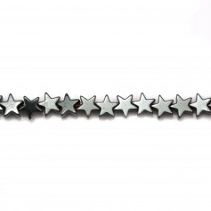 Hématite, en forme d'étoile, 4mm x 40cm