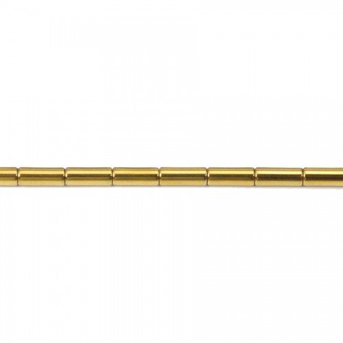 Tubo de oro de hematita 3x9mm x 40cm