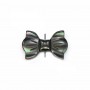 Gray mother-of-pearl bow tie 9x14mm x 40cm
