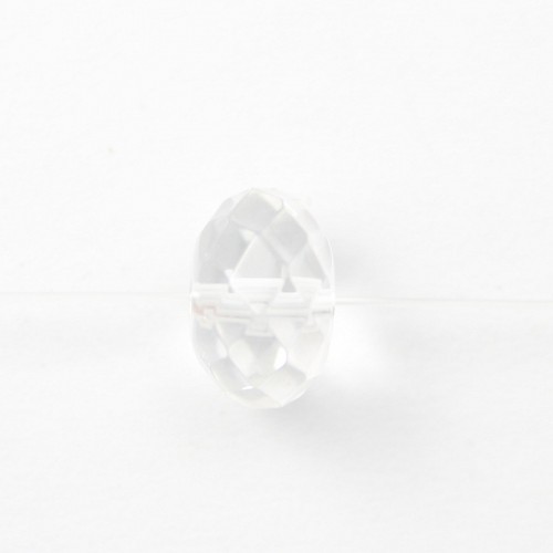 Rock crystal quartz faceted rondelle 4x7mm x 40cm