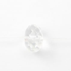 Rondelle de cristal de rocha 4x7mm x 10pcs