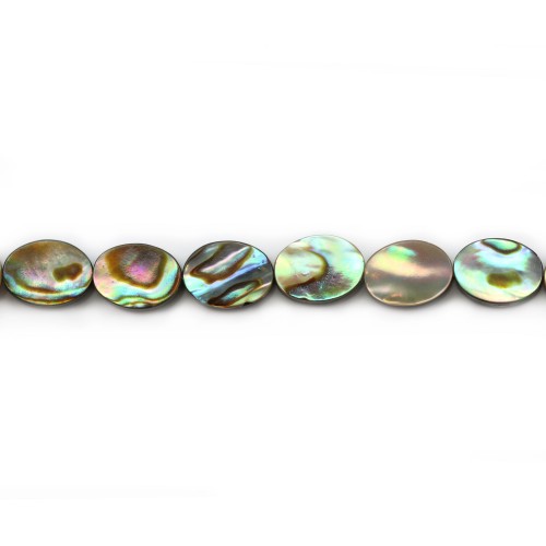 Abalone mother-of-pearl oval beads 6x8mm x 10 pcs