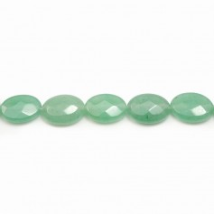 Aventurine, oval faceted, 10x14mm x 4pcs