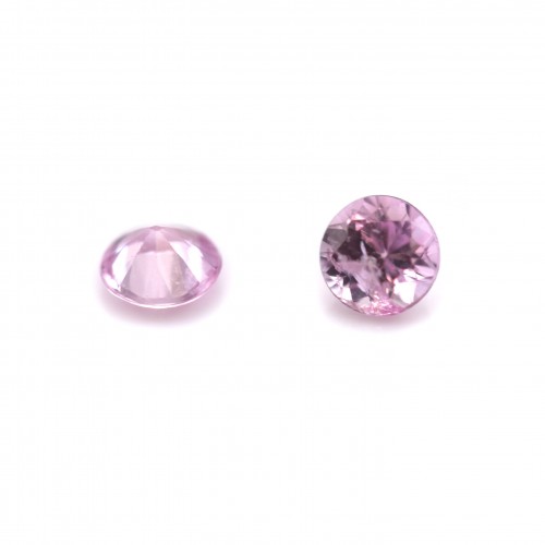 Clear pink sapphire, round brilliant cut 2.3-2.8mm x 1pc