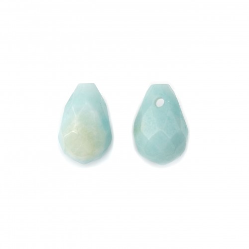 Amazonite Faceted Round Teardrop 6*9mm AAA x 2pcs