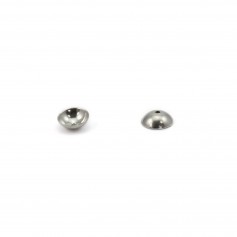 Bead Cap smooth 5mm stainless steel 304 x 10pcs