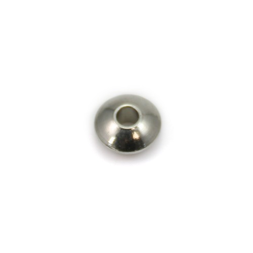 Perle rondelle 6mm en Acier Inox x 10pcs