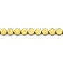 Hematites de oro, forma de trébol, 4mm x 40cm