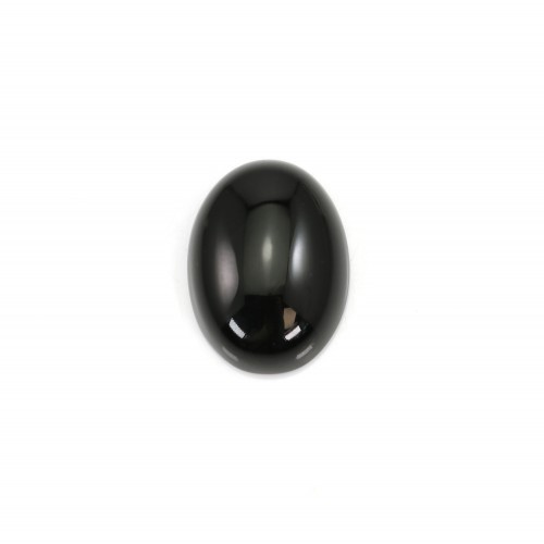 Cabochon di agata nera, forma ovale 12x16 mm x 2 pezzi