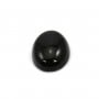 Cabochon agate noire oval 12x16mm x 2pcs