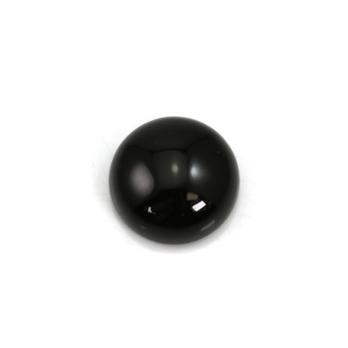 Agata nera cabochon, forma rotonda 14 mm x 2 pezzi